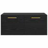 Wall Mounted Wall Cabinet Black Oak Effect 80 x 36.5 x 35 cm