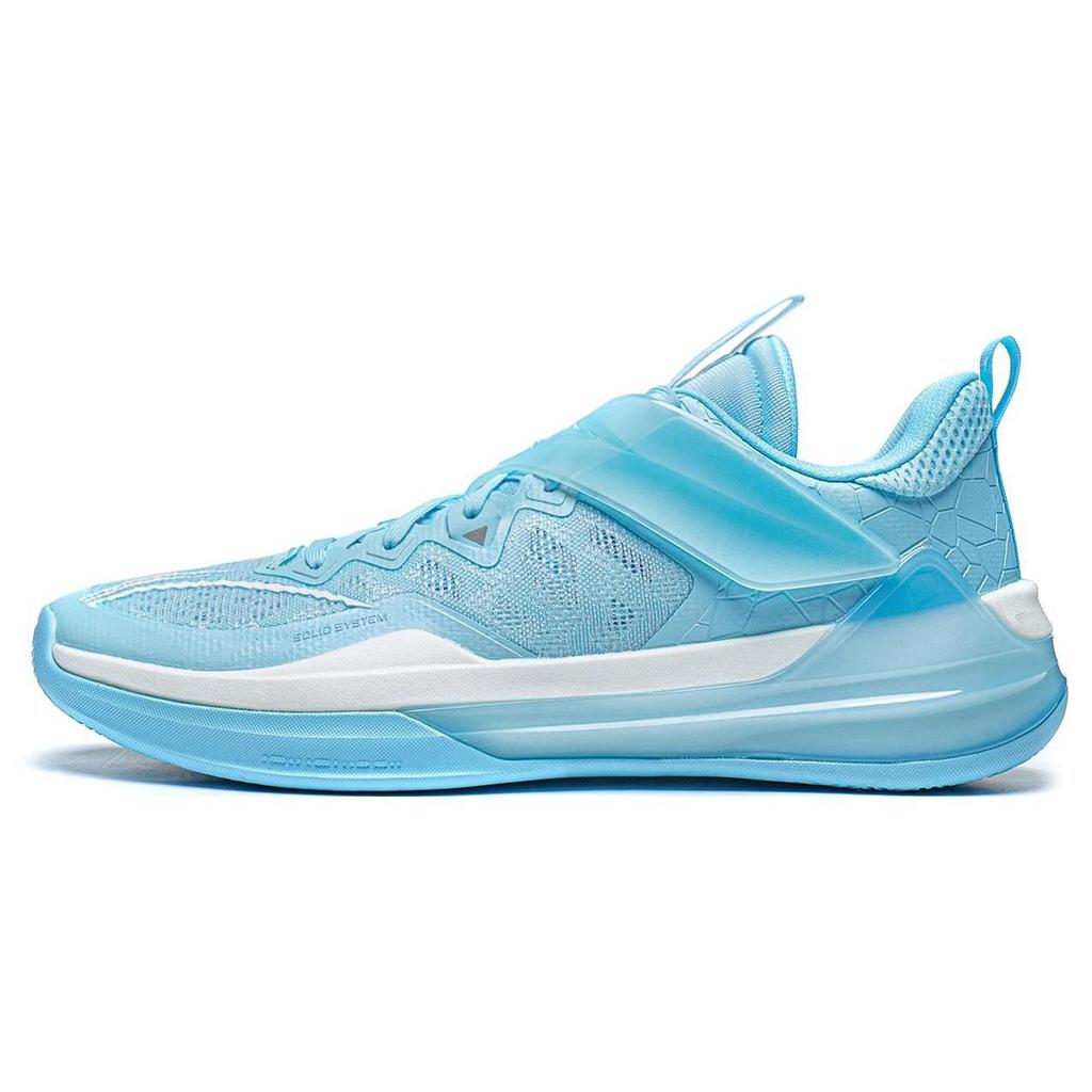Li Ning Liren3 TEAM Амортизирующие Скользкие Устойчивые к истиранию Низкие Баскетбольные кроссовки Мужские Освежающий Ледяной Синий ABAS095-1