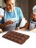 Формы для шоколада 15 ячеек Силиконовая форма для шоколада Многоцелевая форма для мыла для Рождества Дня Рождения Печенья Торта Десерта Мыла