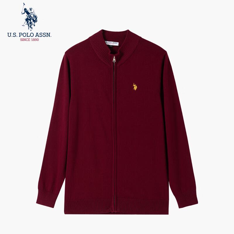 U.S. Polo Assn. Мужской хлопковый кардиган со стойкой