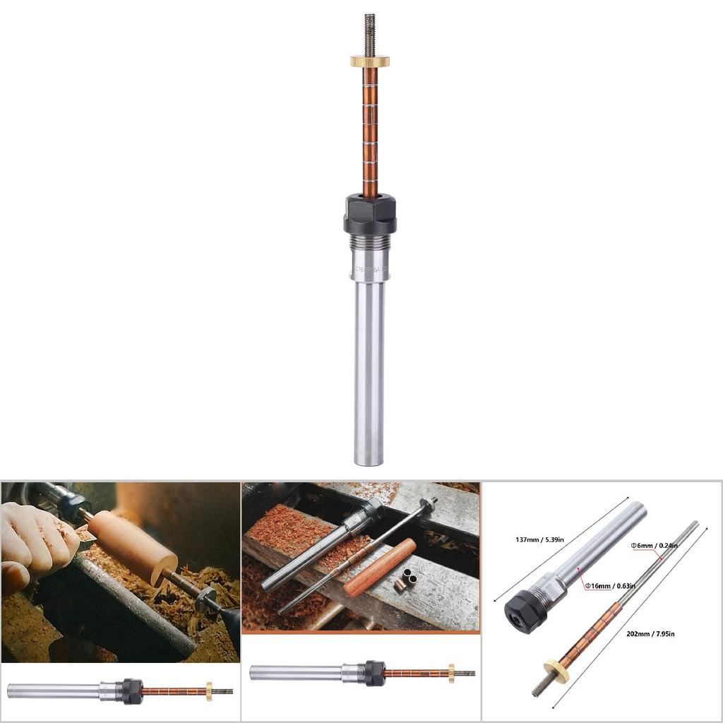 Woodworking Pen Turning Mandrel Lathe Parts Mechanical Accessory ToolStraight Shank