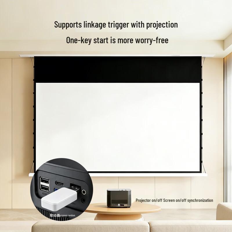 JINGMI Hidden Ceiling Electric Projector Screen Series