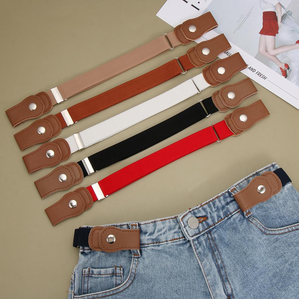 Fashion Boys and Girls Stretch Stretch Canvas Kids belts Waist Belt Buckle-Free Belt