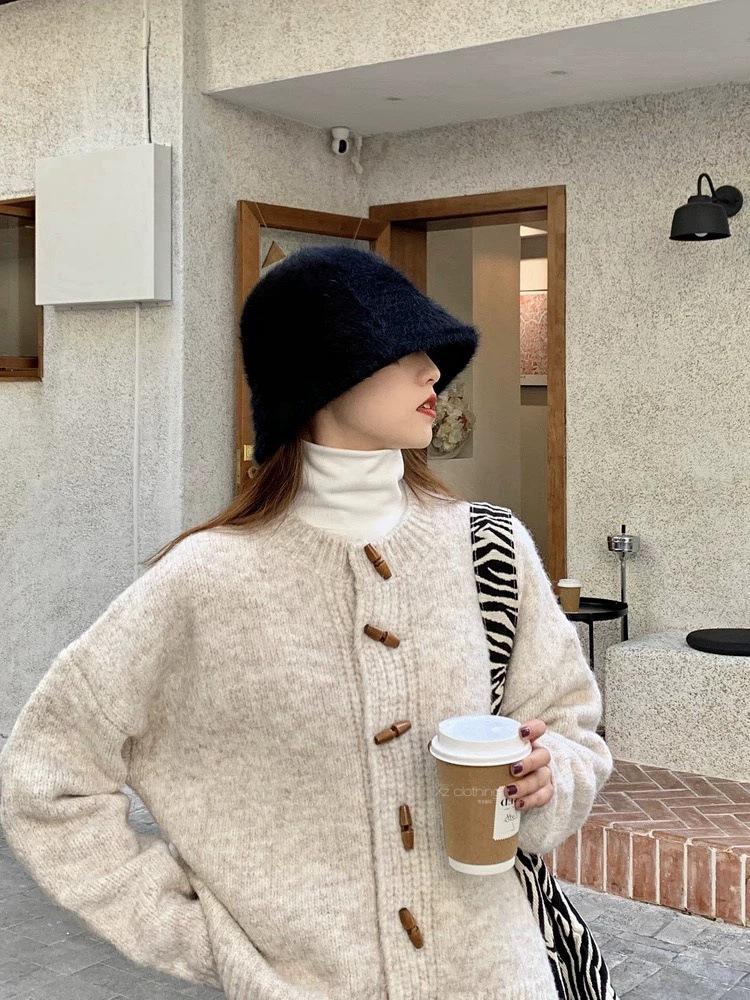 Повседневный женский вязаный кардиган с круглым вырезом и застежкой на пуговицы для осени/зимы