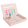 Kids Wooden 4 Colors Game Board Logic Thinking Orientation Training Blocks Early Learning Toy