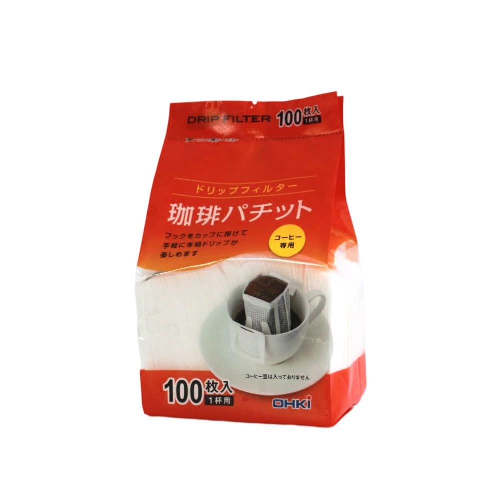 Taiki Shoji Coffee Filter, Coffee Pacitto, 100 Pieces X 2 Pieces Set, 1 Cup, Easy To Enjoy with Your Favorite Beans, Large Capacity, Easy To Clean