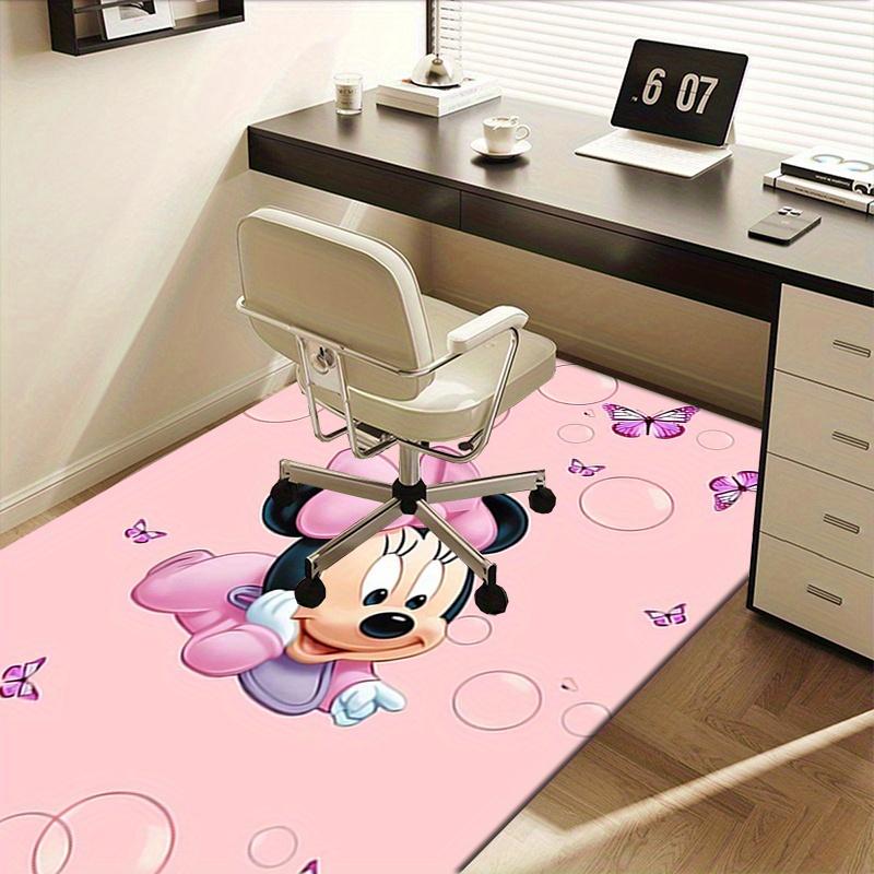 Office Rug Minnie Mouse, Butterflies theme 3D Printed Anti-Slip Rug-Machine Washable for Living Room