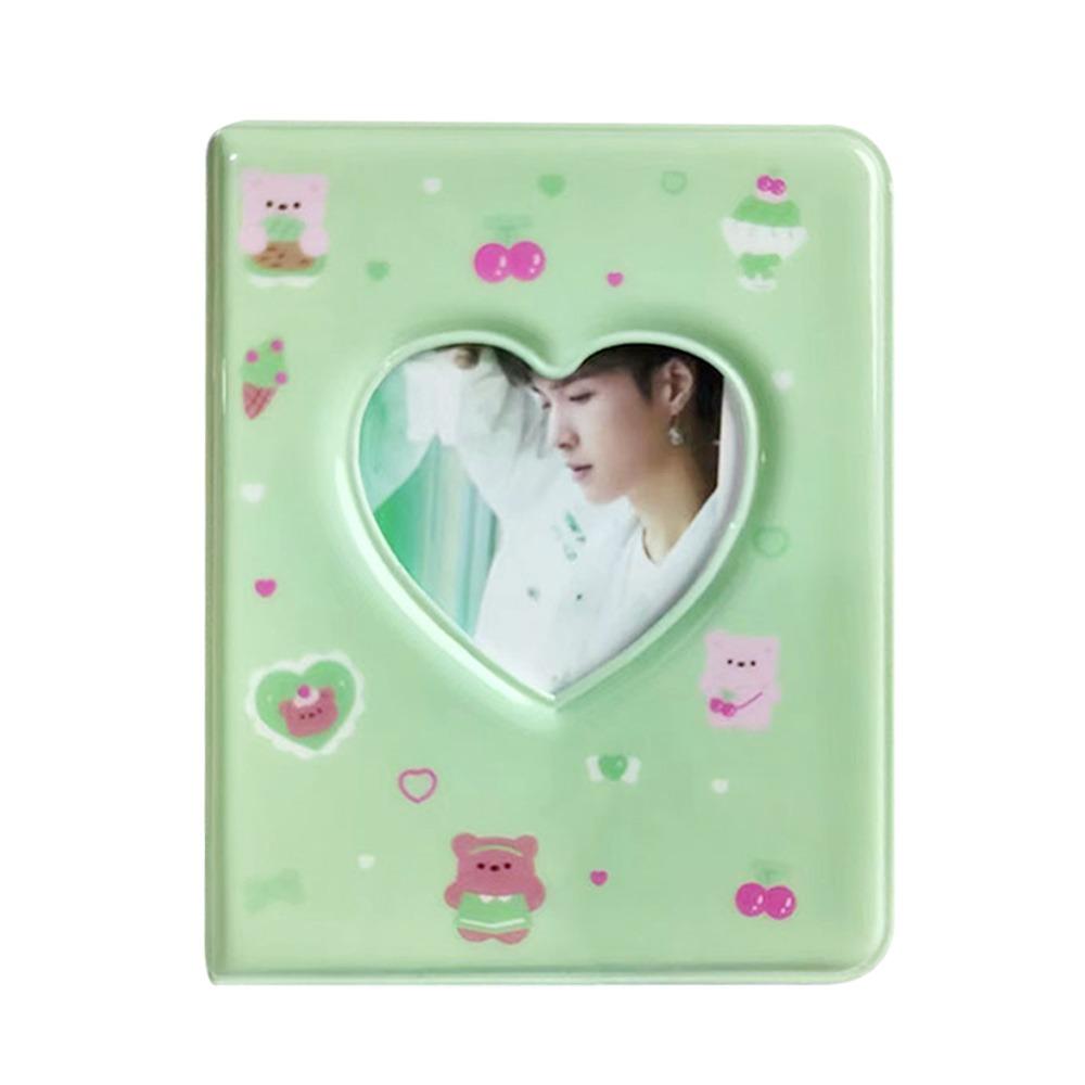 Альбом для карточек в форме сердца с вырезами, 3 дюйма, милый альбом для хранения, карточка