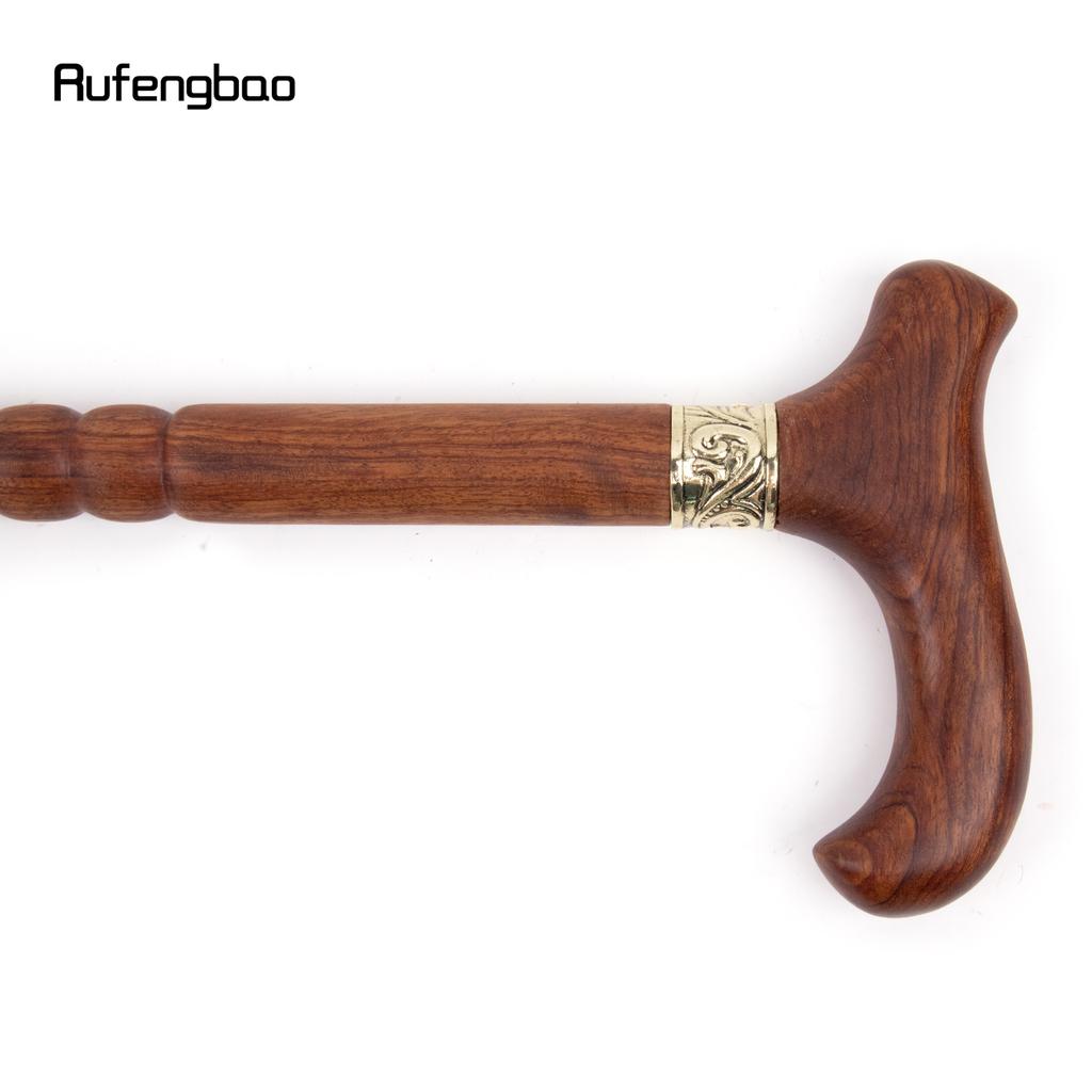 Yellow Wooden Single Joint Fashion Walking Stick Decorative Cospaly Cane Halloween Mace Crutch Wand Crosier 92cm