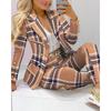 Women 2 Pieces Elegant Slim Fit Jacket Casual Fashion Suit Female Suit Two-piece