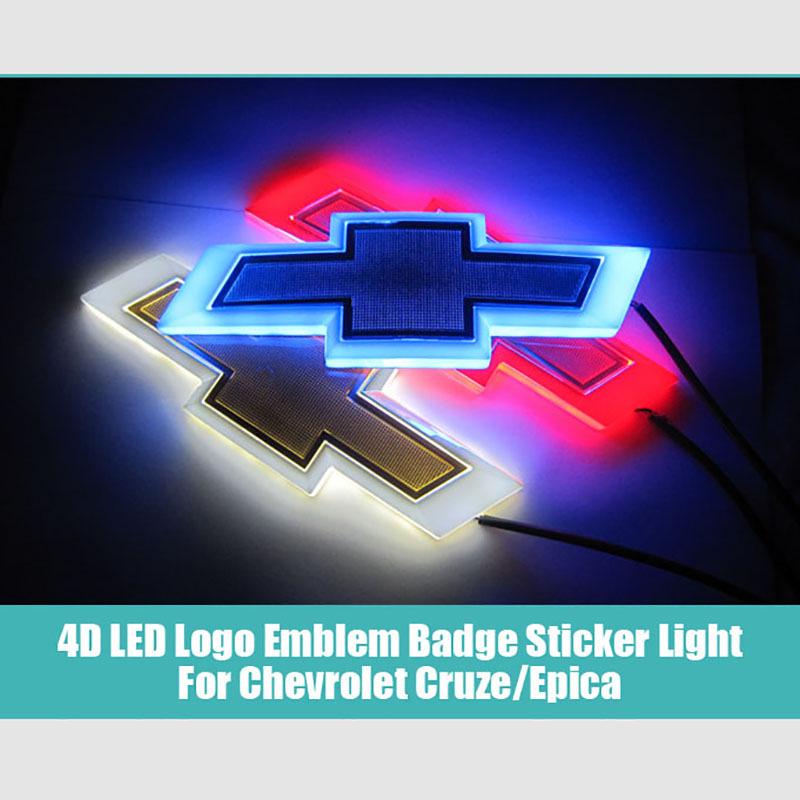3D LED подсвечиваемый холодным светом логотип автомобиля для Chevrolet