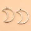 White K Alloy DIY Jewelry: Moon, Round & Heart Hollow Pendants (17 Styles)