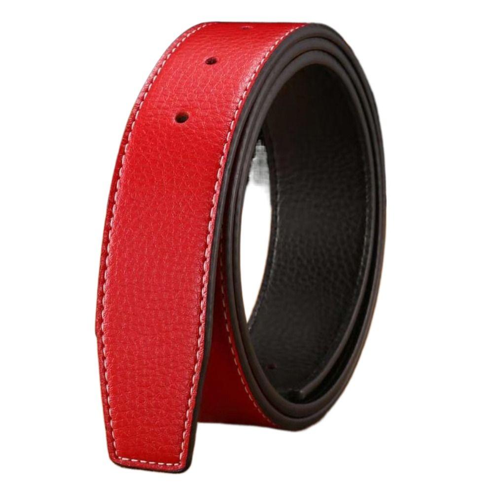 Replace Strap Trouser Jeans Belt Decor Leather Belt Strap No Buckle Belt Waistband Genuine Leather