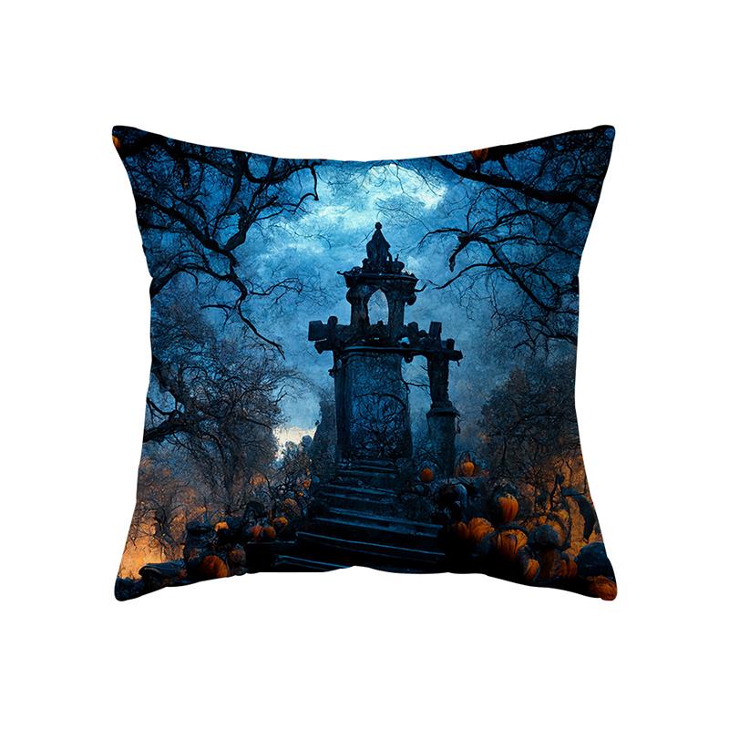 Ужас Хэллоуин летучая мышь тыква с принтом наволочка для дома, гостиной, украшения дивана, полиэстеровая подушка, наволочка