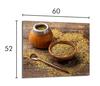 Szklana płyta ochronna na kuchenkę 60x52 Yerba