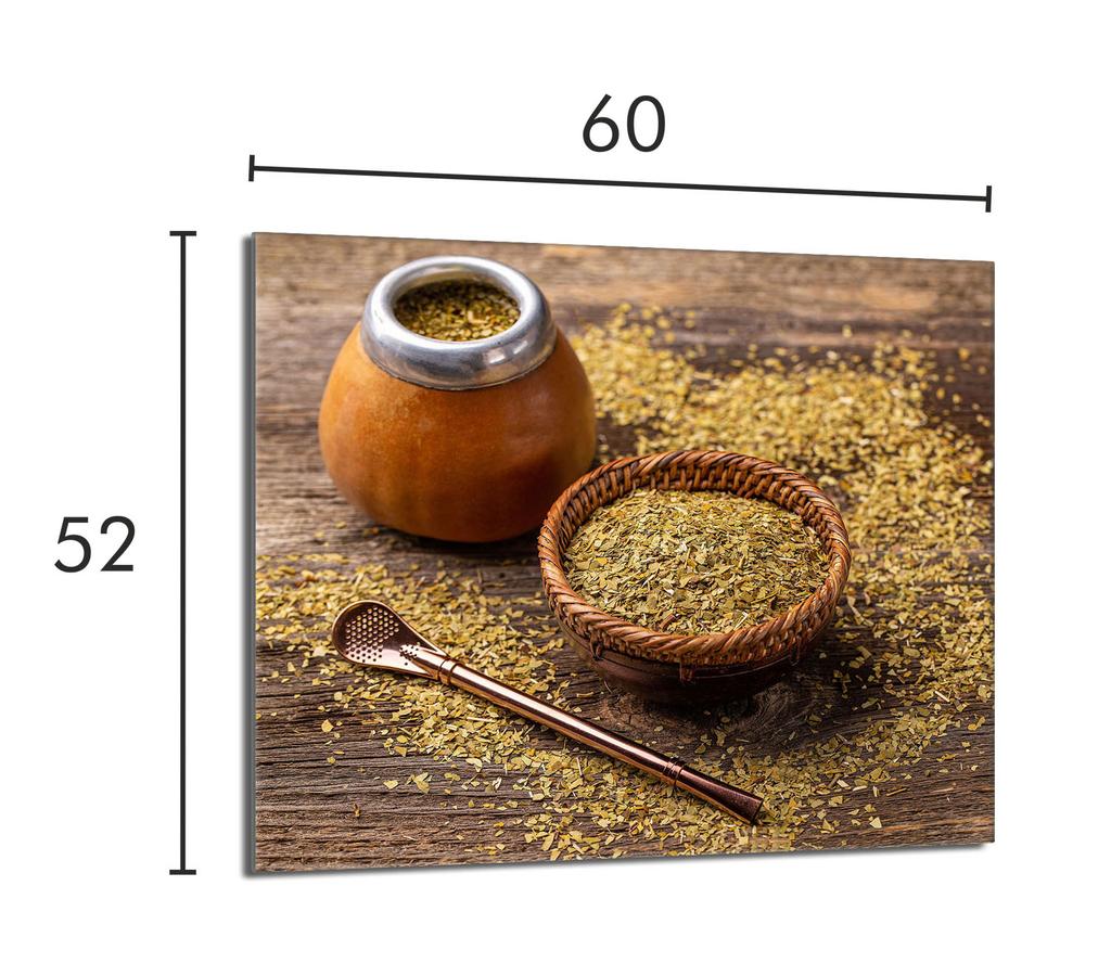 Szklana płyta ochronna na kuchenkę 60x52 Yerba