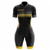 Womens Triathlon Cycling Suit Short Sleeve Tight Fit Road Bike Jersey Set