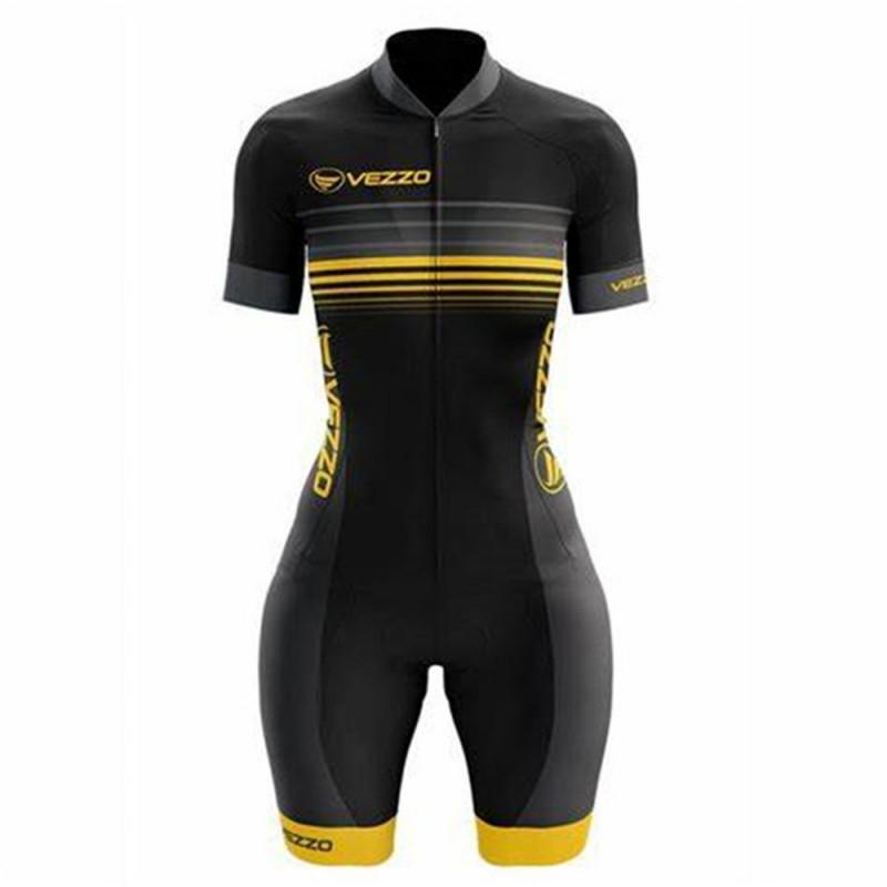 Womens Triathlon Cycling Suit Short Sleeve Tight Fit Road Bike Jersey Set