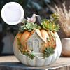 Witch Elf Magic Castle Relief Pumpkin Succulent Plant Flower Pot Resin Silicone Mold Magic House Pumpkin Candle Cup Gypsum Molds