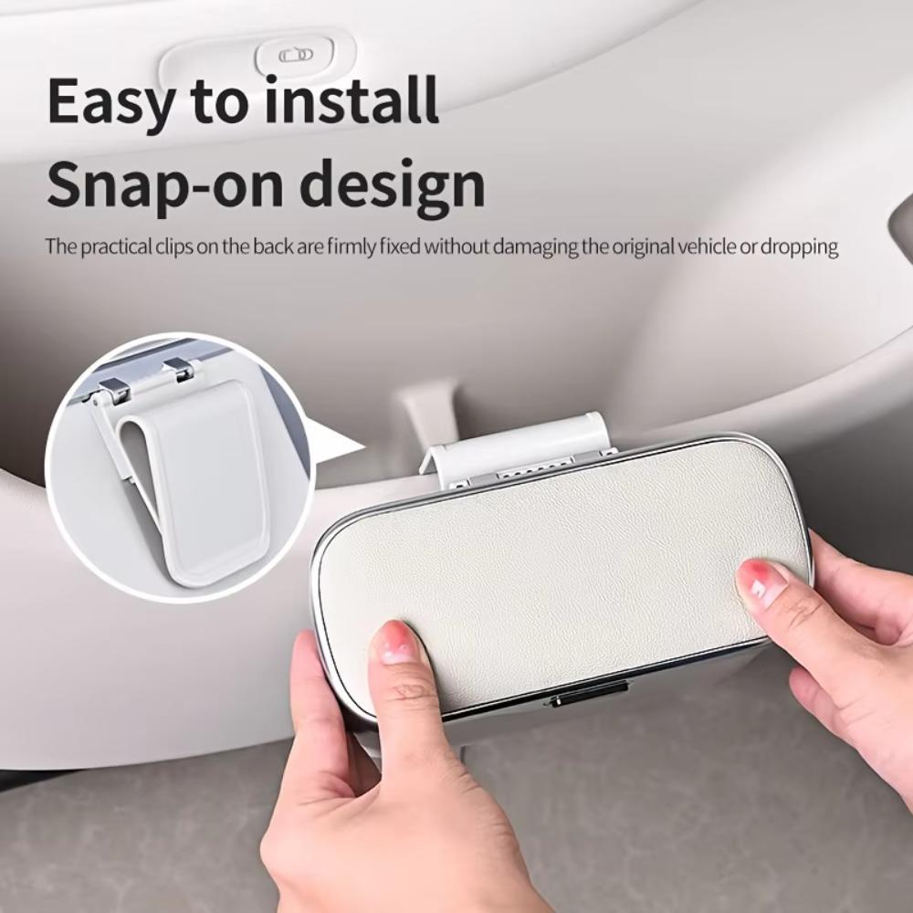 Leak-proof Car Trash Can with Lid Button Waterproof Organizer Box for Wet and Dry Use