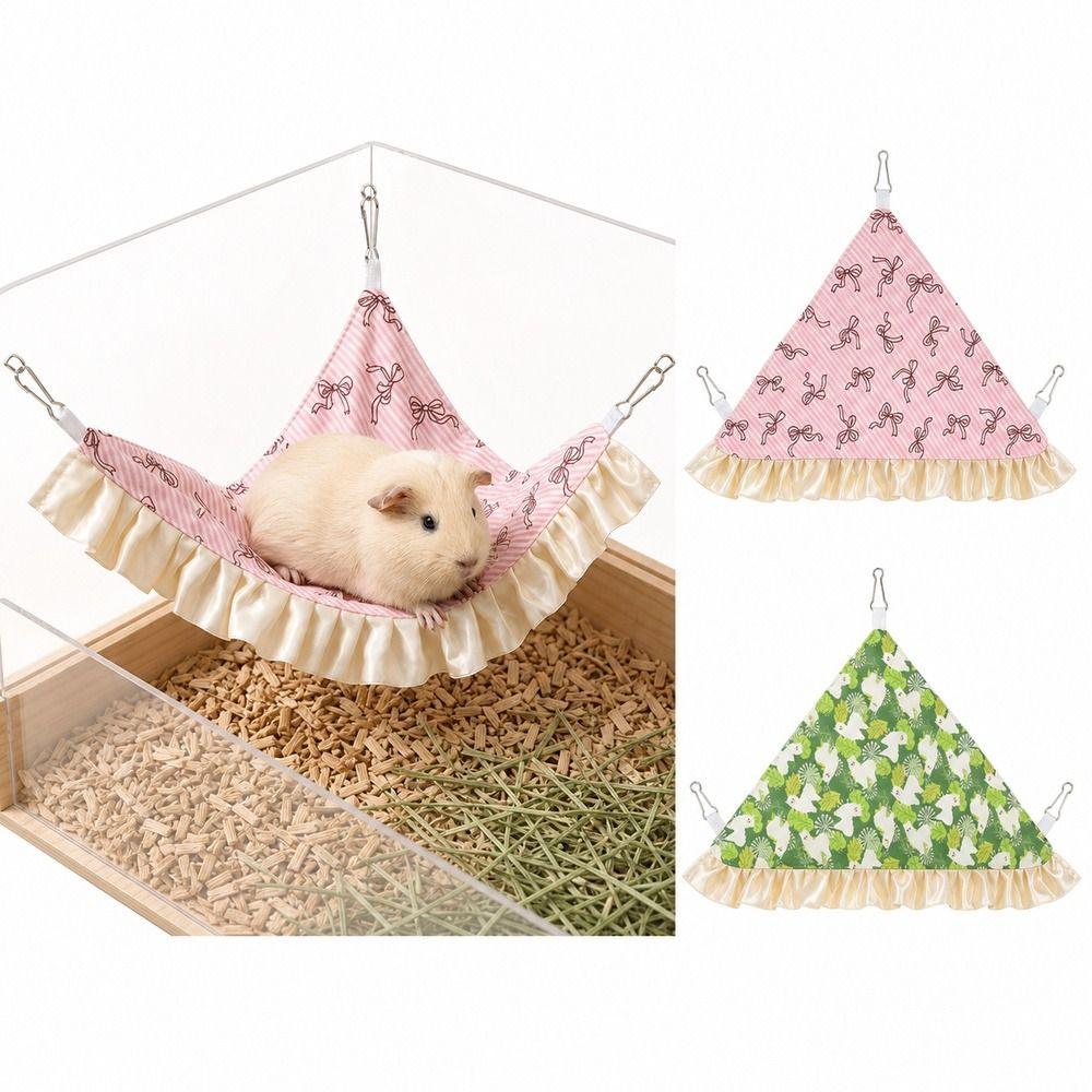 Metal PET Hammock Breathable Corner Bed Hanging Guinea Pig For Squirrel