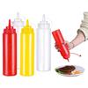 Sauce Bottles, 250 Ml Squeeze Condiment Bottle, Plastic Sauce Bottle Crushing Bottle for Kitchen, Barbecue, Sauces Bottle