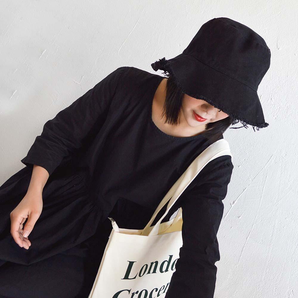 Sunshade Thin Bucket Hats Foldable Sun Protection Basin Cap Raw Edge Fisherman Hat Sport