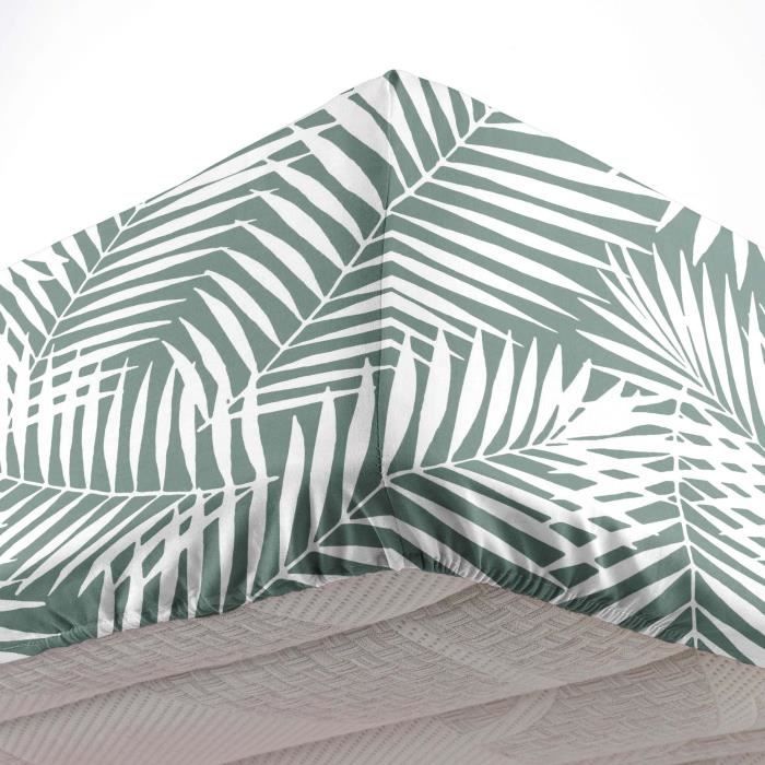 Drap housse - Botania - 90 x 190 cm - 100% coton - Bonnet 30 cm - Oeko-Tex®