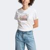Adidas Футболка с коротким рукавом и круглым вырезом с логотипом алфавита и мультяшным принтом, женские топы белого цвета IB4887