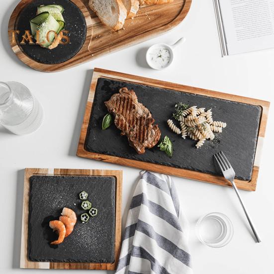 Тарелка для стейка Изысканное место для закусок Каменный сейф Японская кухня Тарелка с лососем Кухонные инструменты