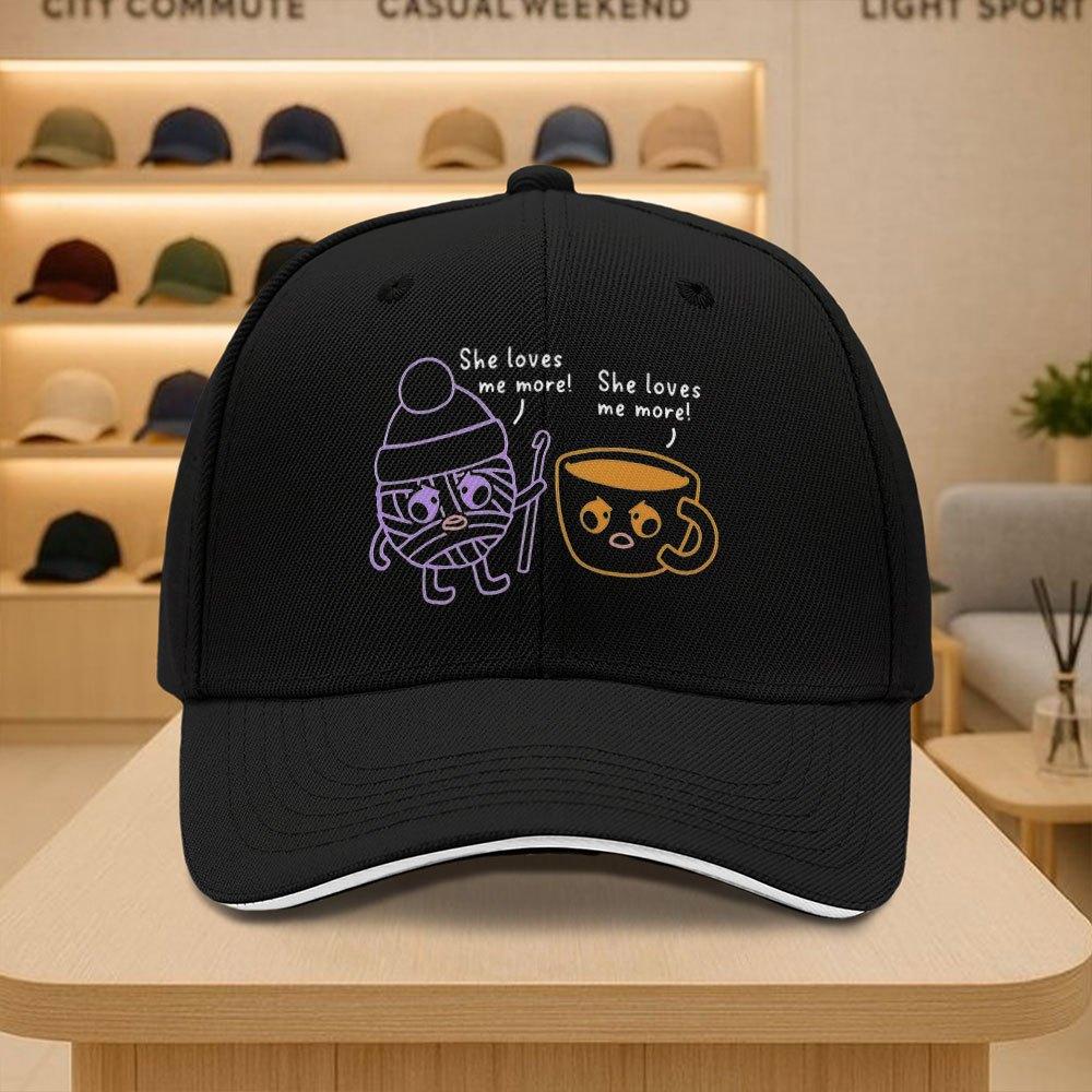 Crochet Yarn Coffee Lover Meme Baseball Cap Funny Graphic Polyester Casual Adjustable Adult Hat