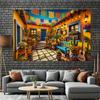 1pc Mexican Courtyard Theme Background - Suitable for decorating living rooms, bedrooms, and officesL