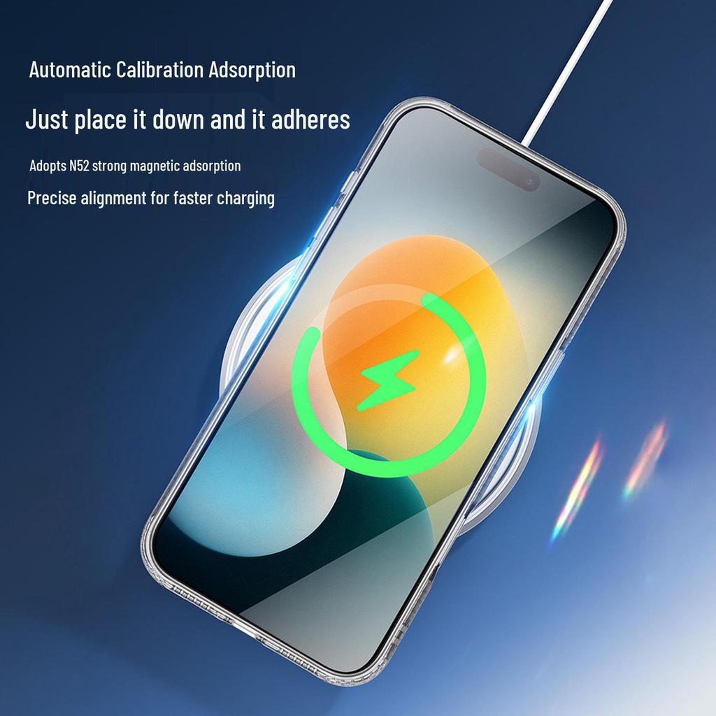 Прозрачный магнитный чехол для телефона Apple 17 Pro Max - Полное покрытие, защита от падений и совместимость с беспроводной зарядкой
