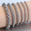 Fashion Stainless Steel Bracelet Wristband Bangle Cuff Link Chain Punk Men's