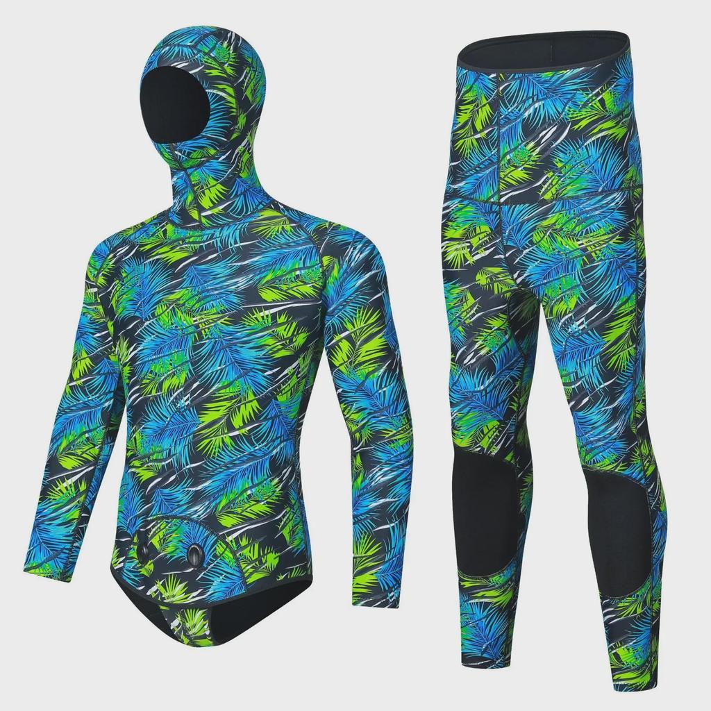 «Гидрокостюм с длинным рукавом 3 мм — теплый, эластичный и устойчивый к медузам для подводного плавания, серфинга и рыбалки»