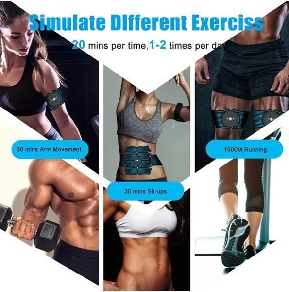 Перезаряжаемый стимулятор мышц живота, тренажер EMS Abs, оборудование для фитнеса, снаряжение для тренировки мышц, электростимулятор, тонер, упражнения в домашнем тренажерном зале