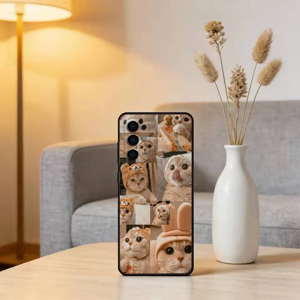 C-Cat Phone Case For Samsung S25,S24,S21,S22,S23,S30,Ultra,S20,Plus,Fe,Soft Silicone Black Cover
