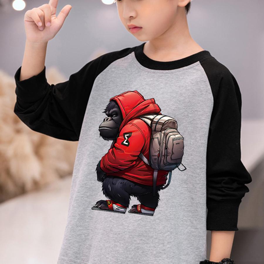 1pc Handsome Sports Gorilla Heat Transfer Sticker, DIY Iron-On Decals For Clothes, T-Shirt Making, Pillow Decorating, Clothing Supplies & Appliques