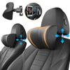 Leather Car Headrest Neck Pillow Adjustable Angle Car Seat Headrest Pillow with Hook for Head Pain Relief Carsickness