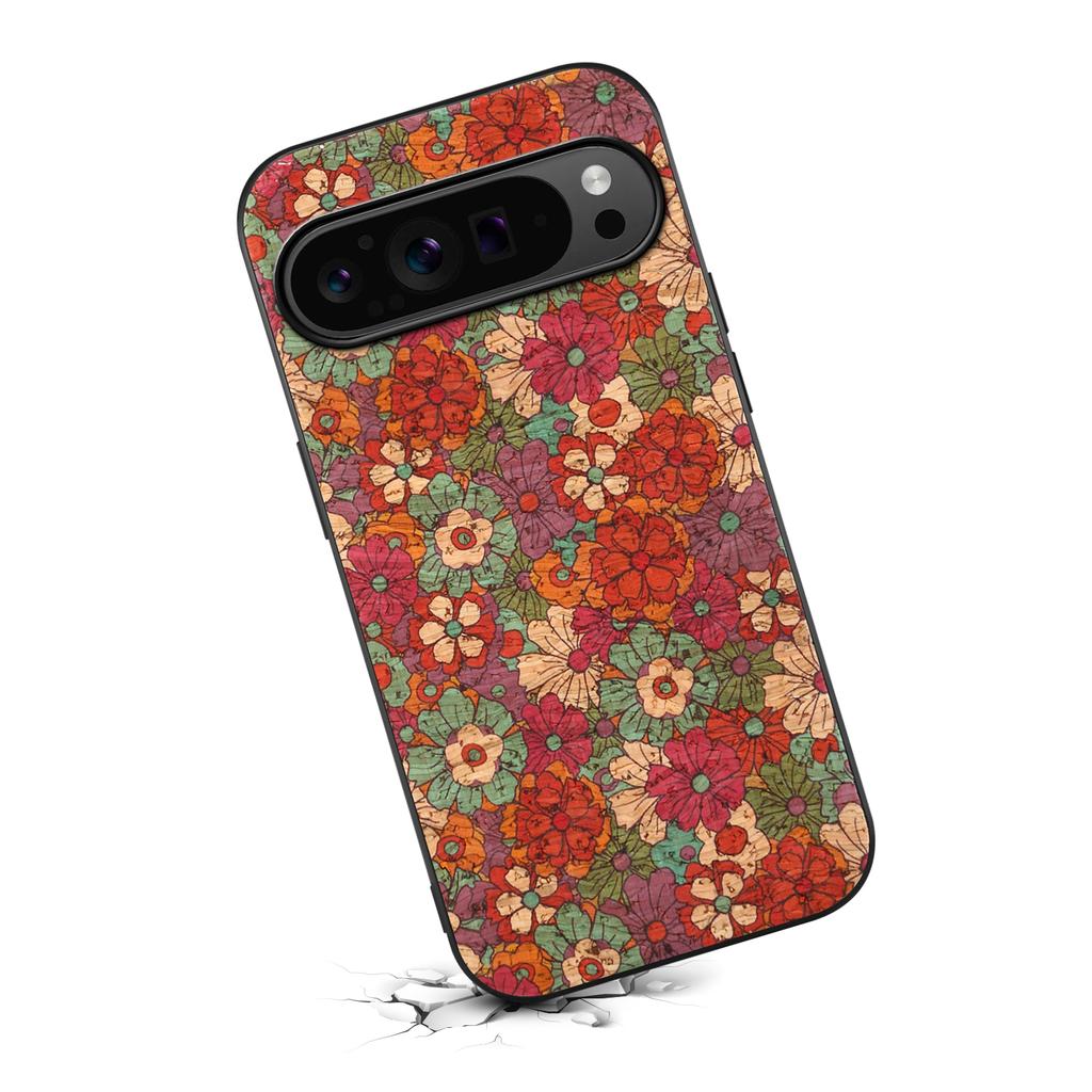 For Google Pixel 10/Pixel 10 Pro Case Flower Print PU Leather+PC+TPU Phone Cover