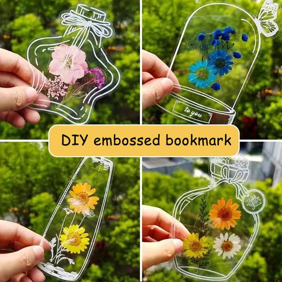 20 шт. закладок для книг из сухоцветов своими руками, прозрачные закладки для книг из прессованных цветов