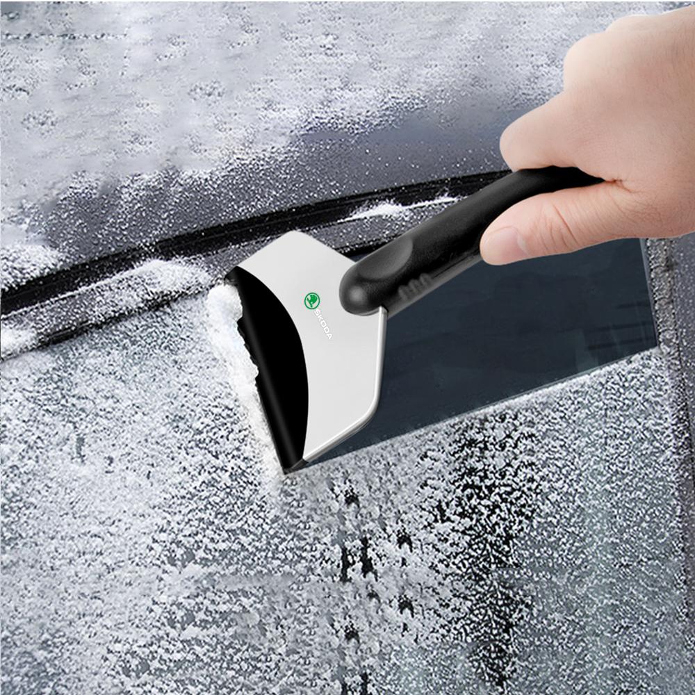 Car Snow Shovel Windshield Cleaning Defrosting Ice Scraper Tool For Skoda Octavia Fabia Rapid Superb VII Enyaq Kamiq Karoq Scala WT7