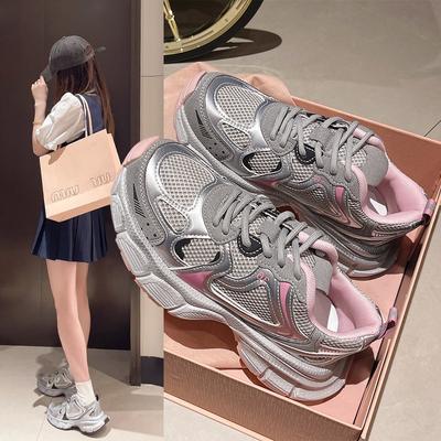 Модная обувь женские кроссовки на толстой подошве белые роскошные женские кроссовки для бега повседневная обувь модная легкая спортивная фитнес-обувь