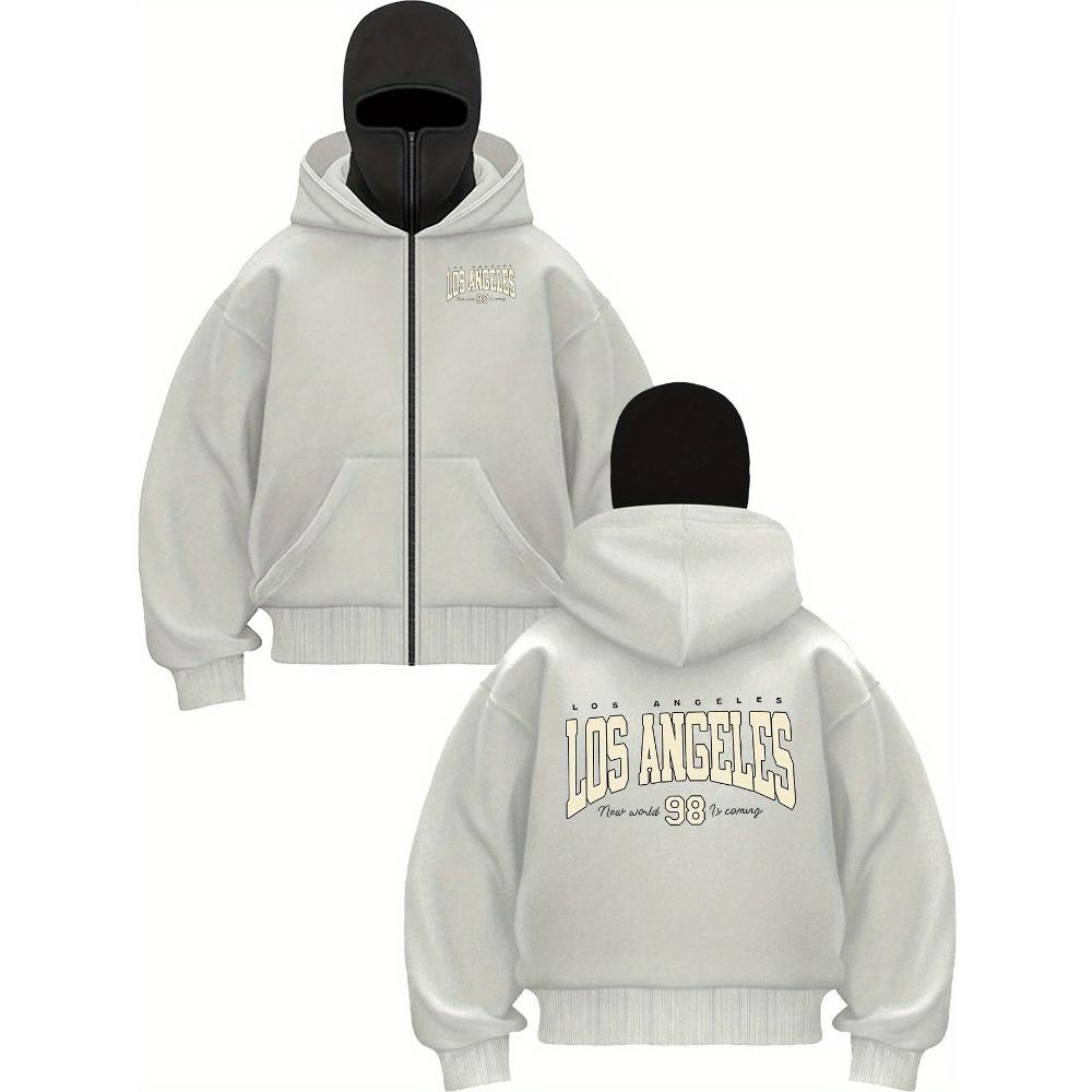 Мужская толстовка с капюшоном, свободного кроя, на молнии, куртка-худи, уличная одежда, повседневная верхняя одежда для повседневных занятий спортом, прочная конструкция, уличный стиль