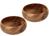 Набор из 2: Круглые деревянные миски из акации Fuji Boeki (XL) x 2, Тарелки, Обеденные тарелки, Деревянные подносы, Нордический стиль