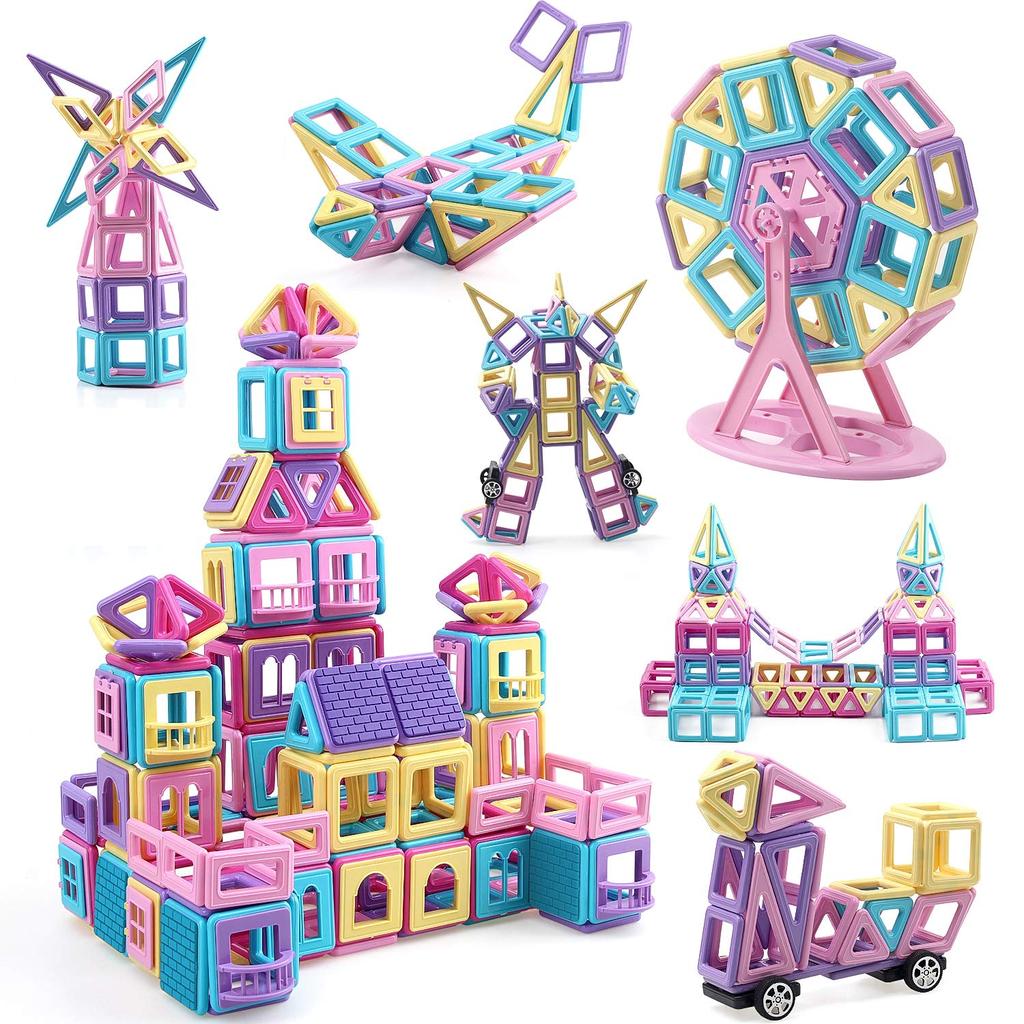 AOMIKS Magnetic Magnetic Educational Building Nursery Elementary School Baby Christmas Macaron Color Toy, Block, Toy, Blocks, 3D, Infant, School,