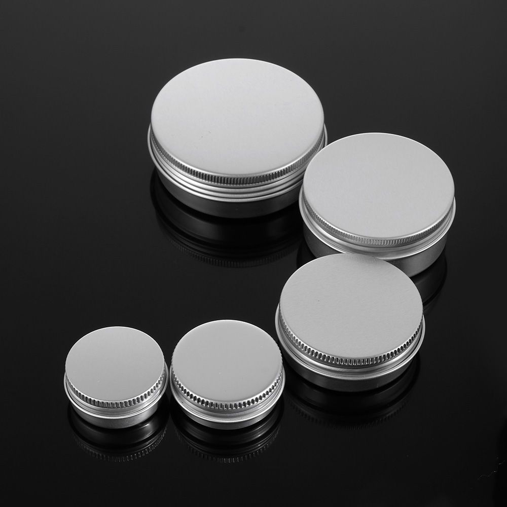 Packaging Can Upper Screw Tin Container Cosmetic Pot Jar Makeup Storage Empty Aluminium Bottles