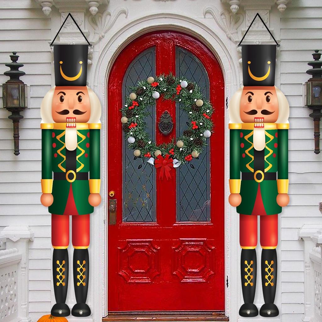 Рождественский дверной куплет в форме Щелкунчика Navidad Natal Noel Настенное украшение С Рождеством Христовым Украшения для дома 2025 Новый год 2025