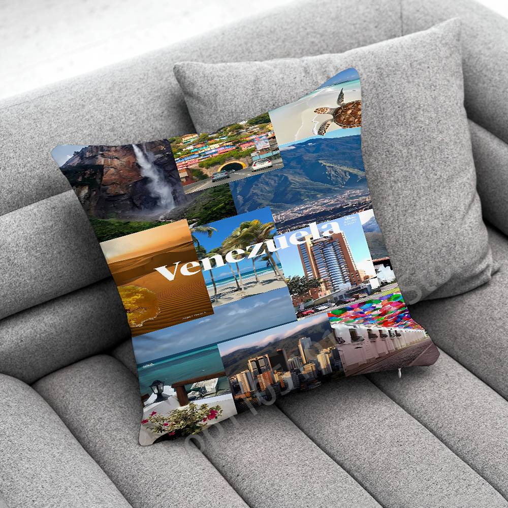 Venezuela Passport Flag Logo Throw Pillow Case For 55x55cm 40x40cm 45x45cm 50x50cm 30x30cm Square Office Pillowship Cover