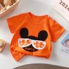 Детская симпатичная хлопковая футболка с короткими рукавами для детей 1–10 лет, детская одежда, детский мультяшный свитер, футболка для мальчиков и девочек